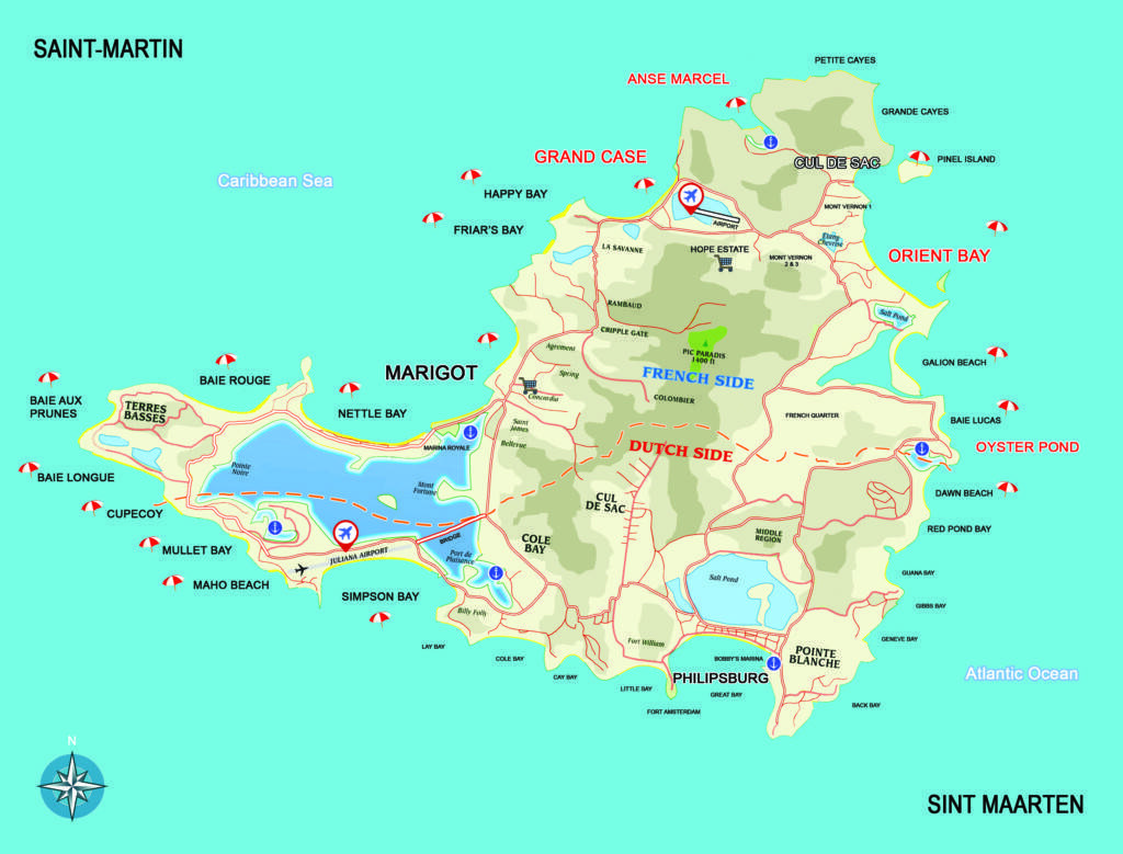 St Martin Map