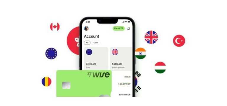 Wise travel card for holding different currencies
