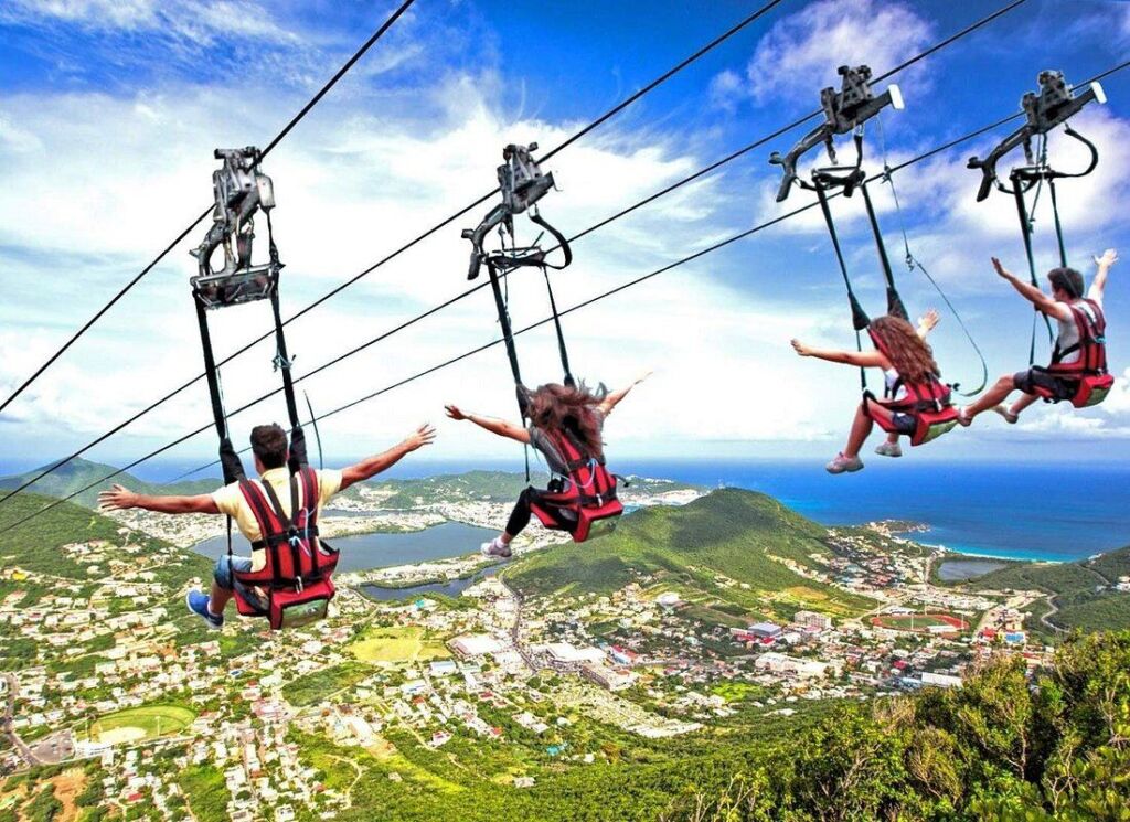 Tyrolienne à St Maarten