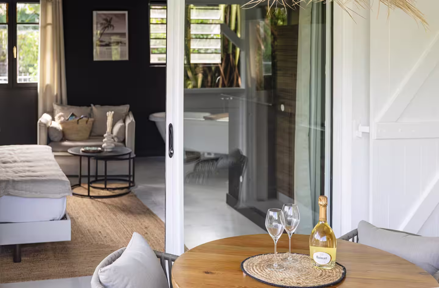 Pomme Cannelle Luxury Suites and Spa pool and tropical garden in Orient Bay St Martin