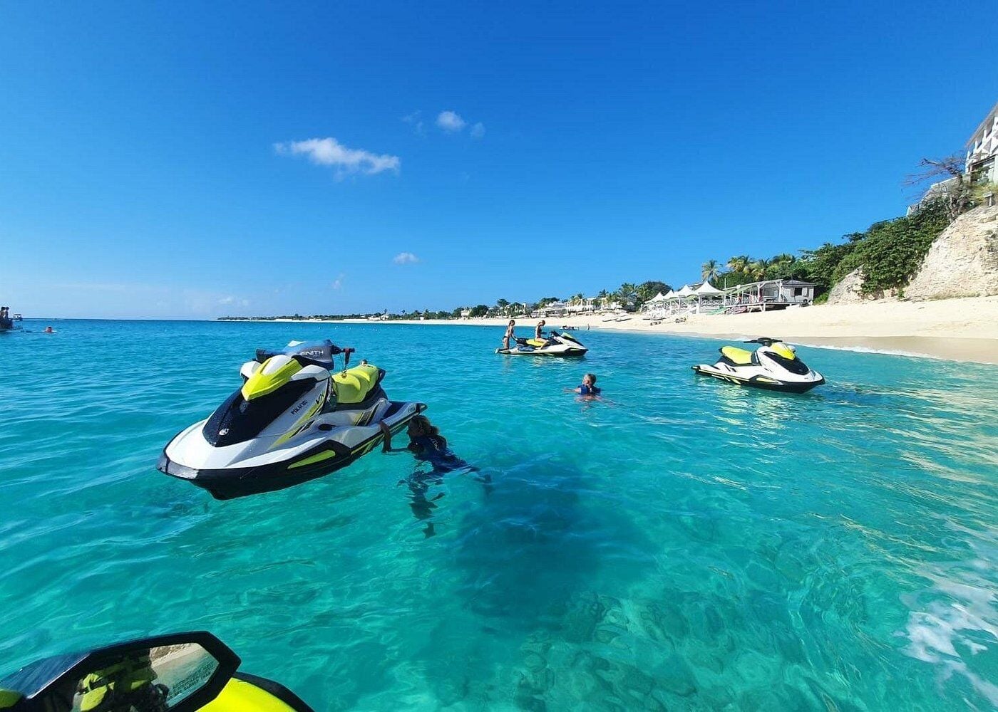 Jet ski tour along Terre Basse in St Martin