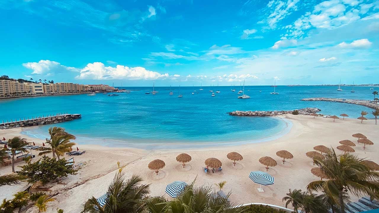 Simpson Bay beach in St Maarten