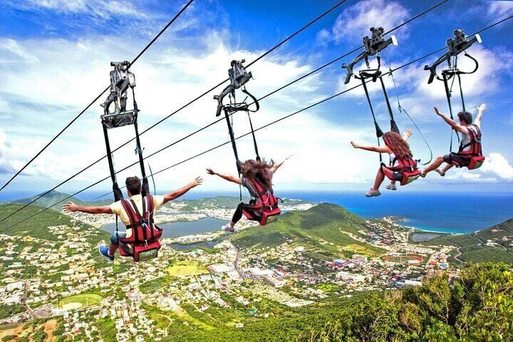 Flying Dutchman zipline in St Maarten at Rainforest Adventures
