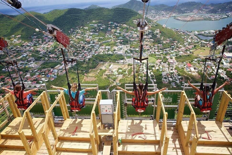 Sky Explorer and Flying Dutchman zipline package in St Maarten